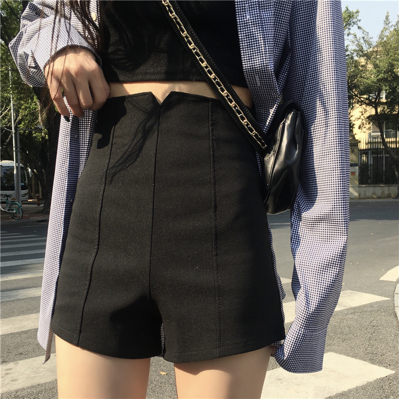 Shorts Women's Summer Spice Girls Thin High Waist Outer Wear Casual Small Body-Slimming Hot Pants Tight Leggings Black Pants