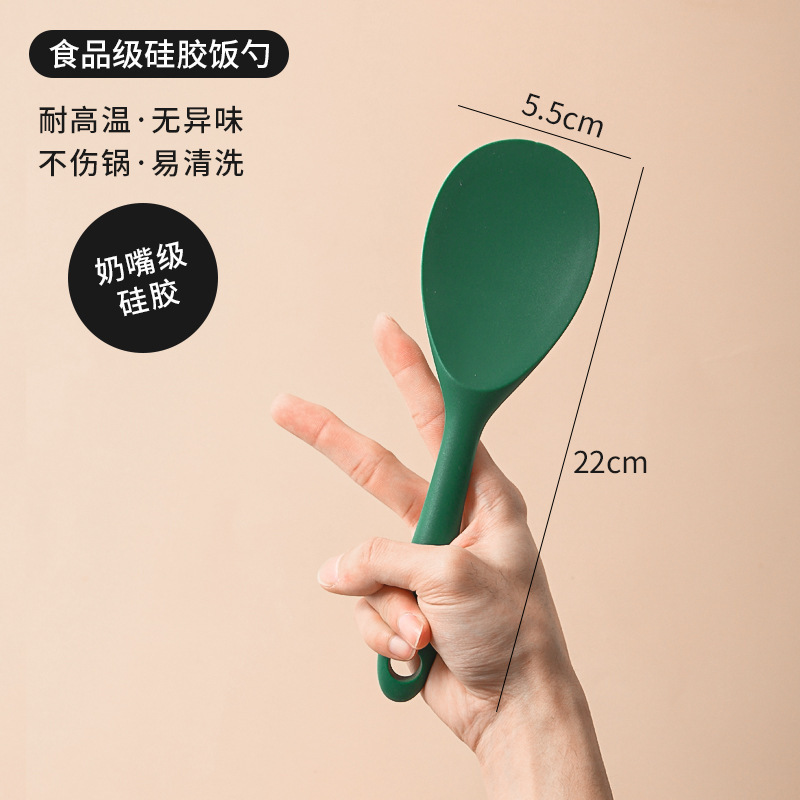 Picture of Wholesale household non-stick pan silicone chinese shovel high temperature resistant shovel spoon suit colander soup spoon suit kitchenware five-piece set