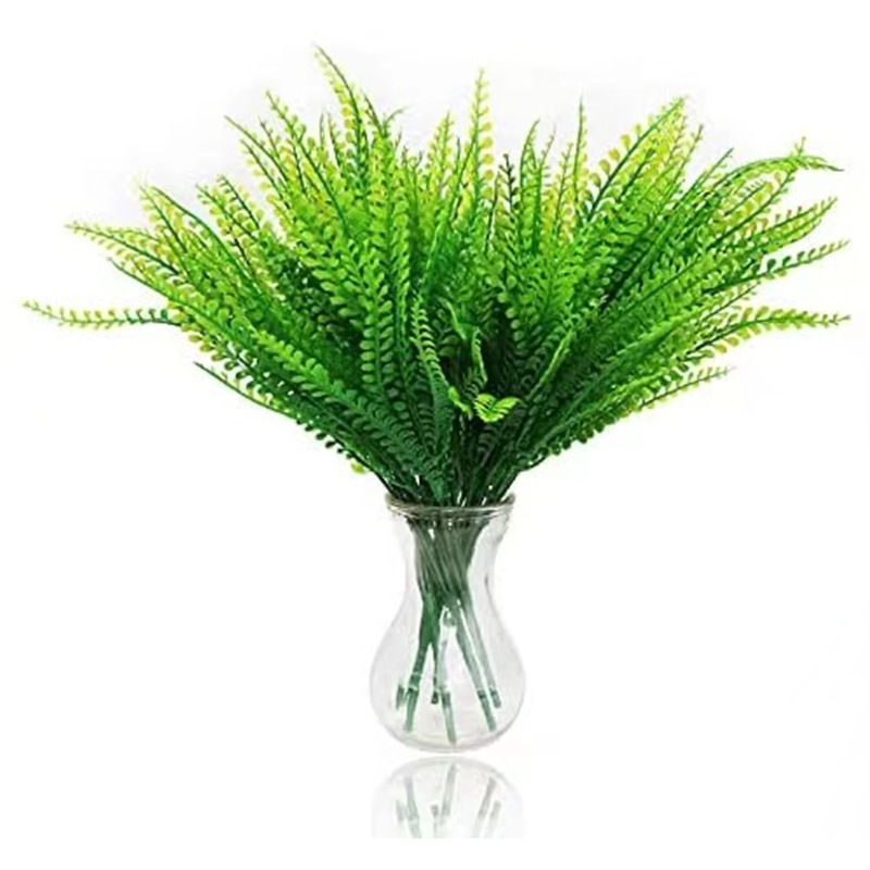 Simulation Pteridophyte Engineering Garden Landscape Artificial Plastic Green Plant Fenissima 7 Forks Middle Wheat Grass