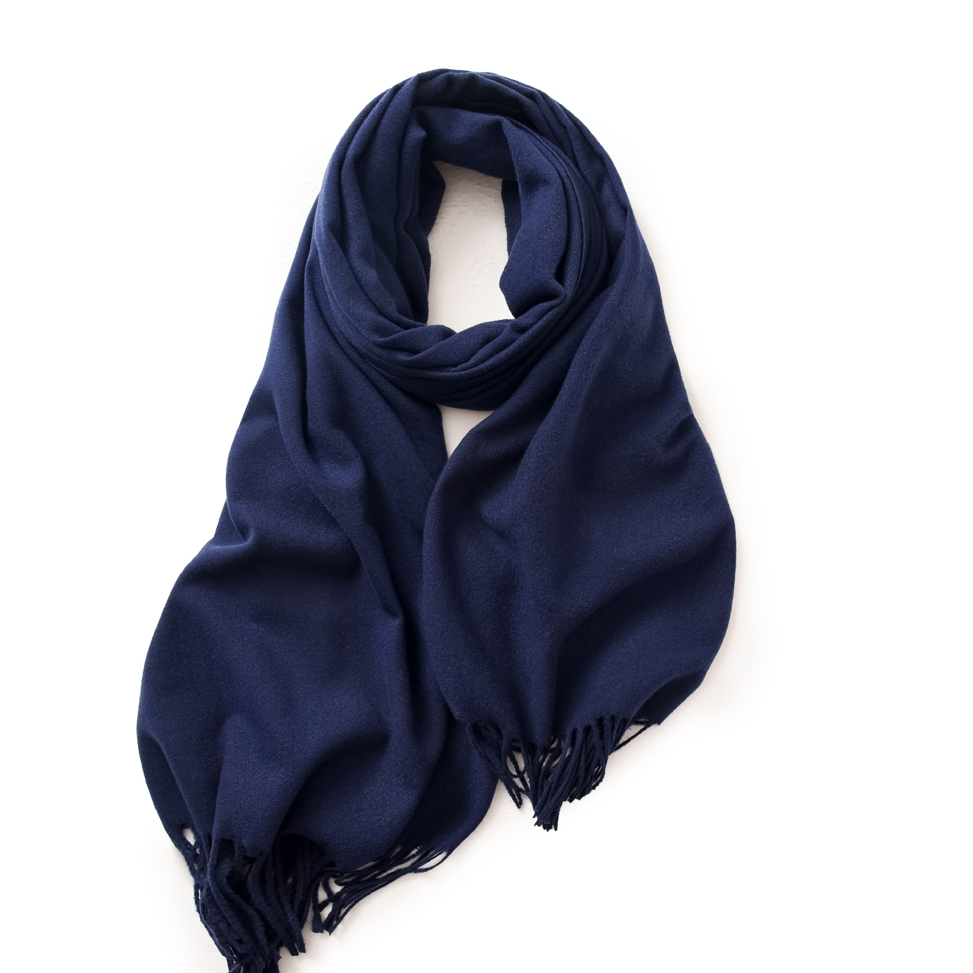 Picture of 2025 Red Scarf Women's Winter Cashmere Solid Color Scarf Shawl High-grade Warm Korean Style Tassel Scarf Men's All-match Scarf