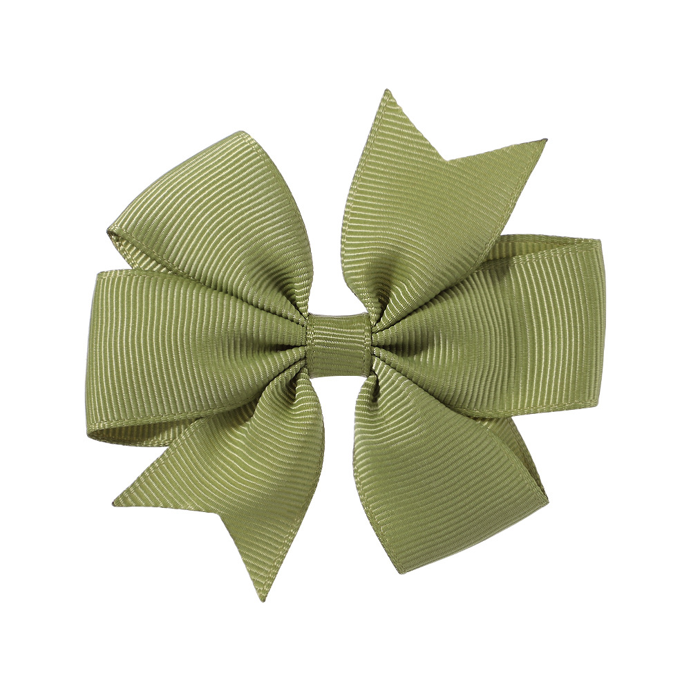 Picture of 53 Colors Amazon Hot Selling Six-Ear Pure Color Ribbed Fishtail Bow Hairpin Hair Accessories Kidsren's Headwear 564