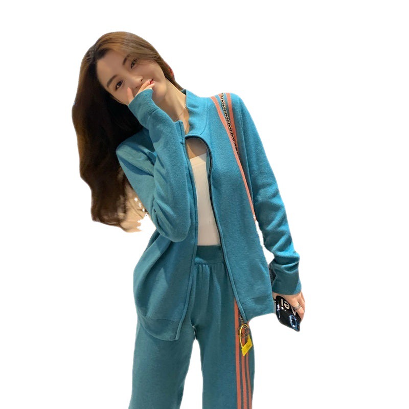 Picture of # Internet Celebrity Fashion Sports Suit Women's Spring and Autumn New Casual Loose Coat Stylish Age-reducing Two-piece Suit