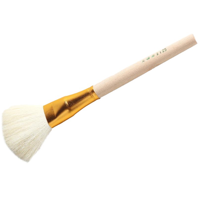 Ceramic art hydrating pen brush Gray big head pen ceramic blank tire hydrating writing brush plain blank tire ash removal pen wooden handle wool pen