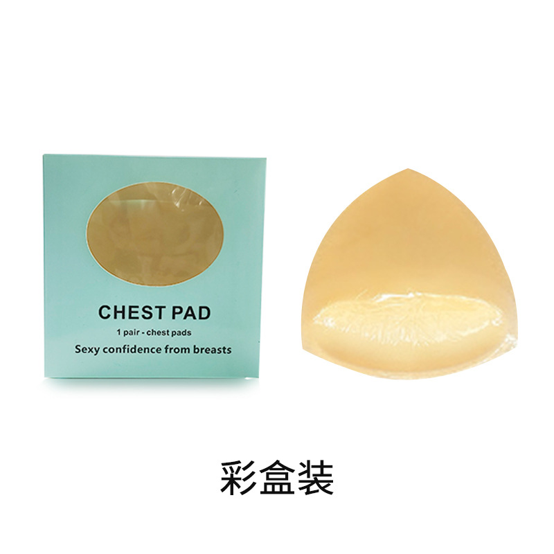 Picture of Triangle Silicone Chest Patch Women's Push-up Self-adhesive Chest Pad Invisible Thickened Sponge Pad Swimwear Bikini Underwear Insert