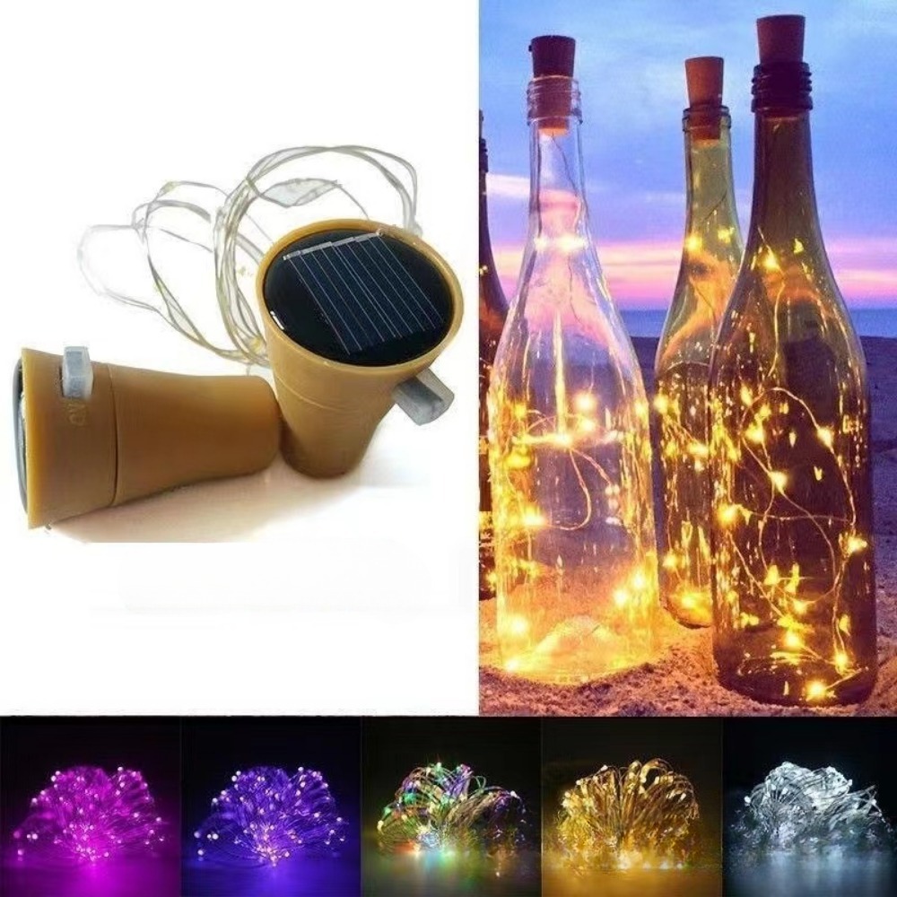 Yu Shaoqi Solar Bottle Lamp Outdoor Camping Bottle Lamp Courtyard Decorative Lamp Garden Balcony Bottle Lamp String Grass