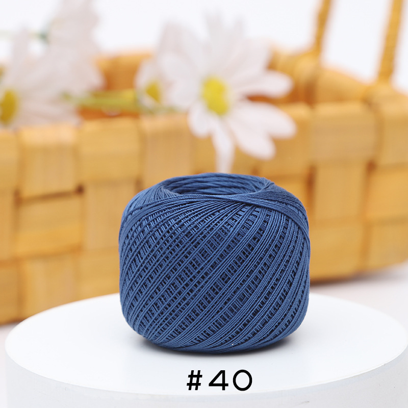 Picture of Warm Color No.10 Lace Strongly Twisted Mercerized Pearl Egyptian Long-staple Cotton Handmade Micro-hook Hand-bow Ball 20g Wool Ball