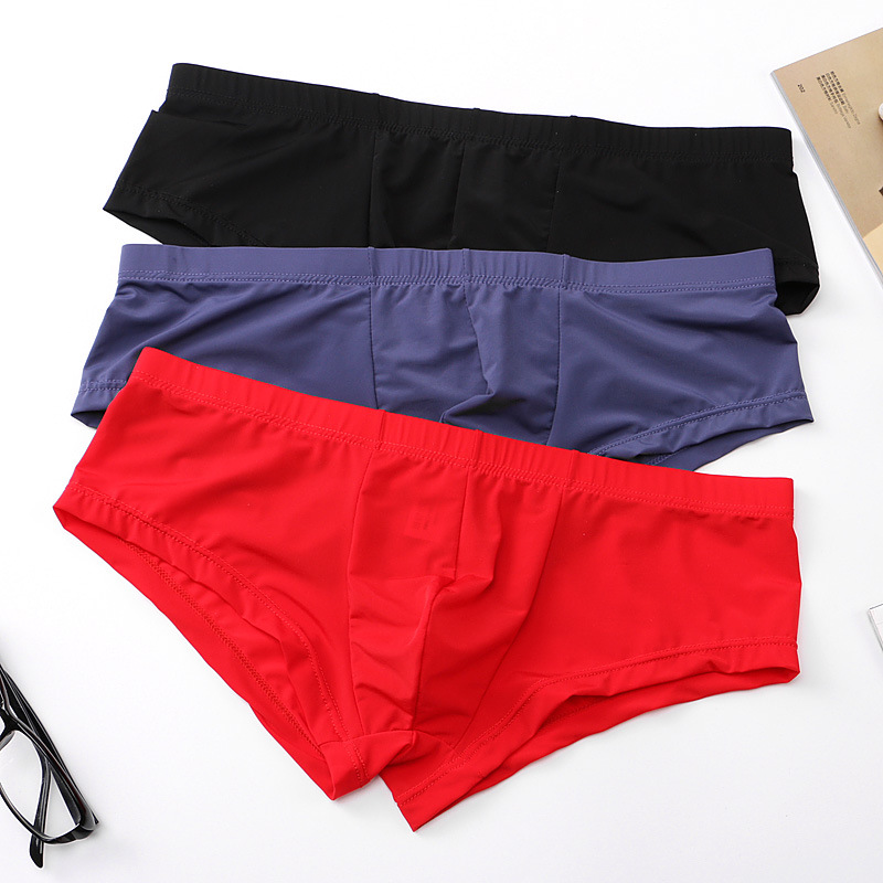 Men's Underwear Ice Silk Boxer Sports Breathable Men's Small Boxer Underwear Summer Ice Cool Men's Shorts Low Waist
