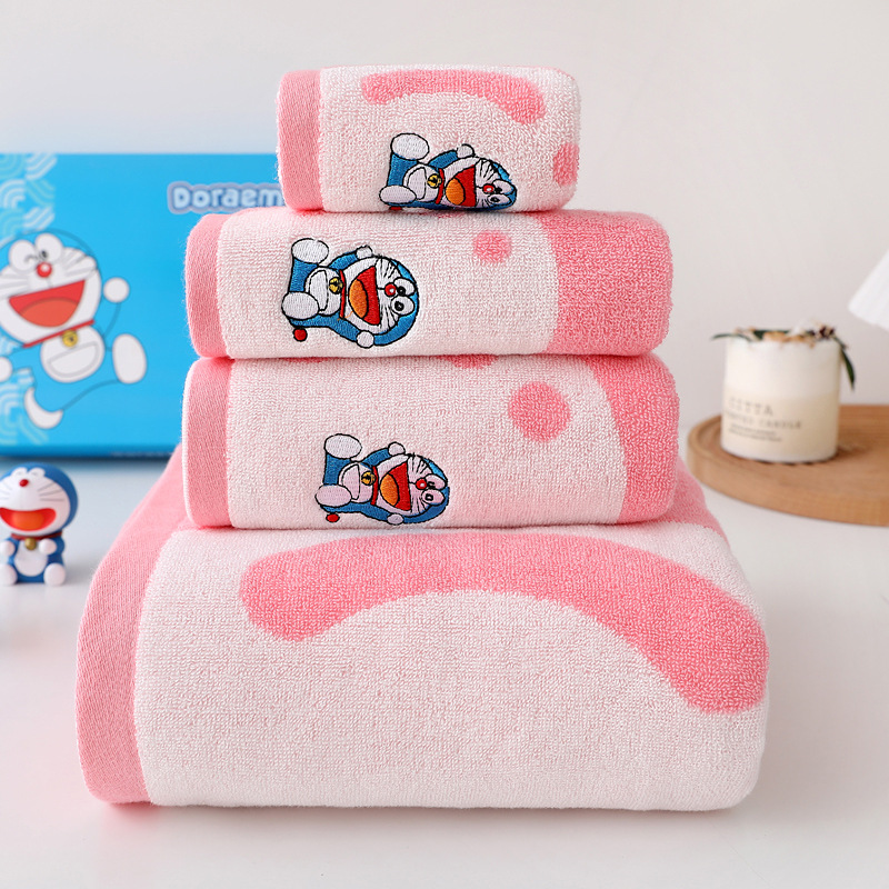 Picture of Doraemon Pure Cotton Towel Bath Towel Soft Absorbent Thickeneded 100 Cotton Towel Type a Maternal and Infant Grade Bath Towel Pure Cotton