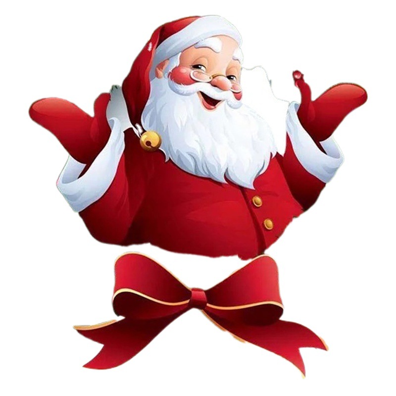 Cross-border Christmas wreath Christmas wall stickers window glass decoration pvc pendant stickers 20x30cm