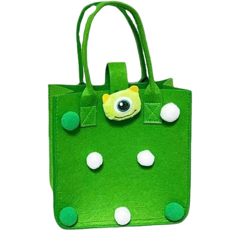 Supply of Internet Celebrity Popular Rabbit Gift Bag Cartoon Fur Ball Satchel Felt Bag One-Year-Old Wedding Gift Handbag