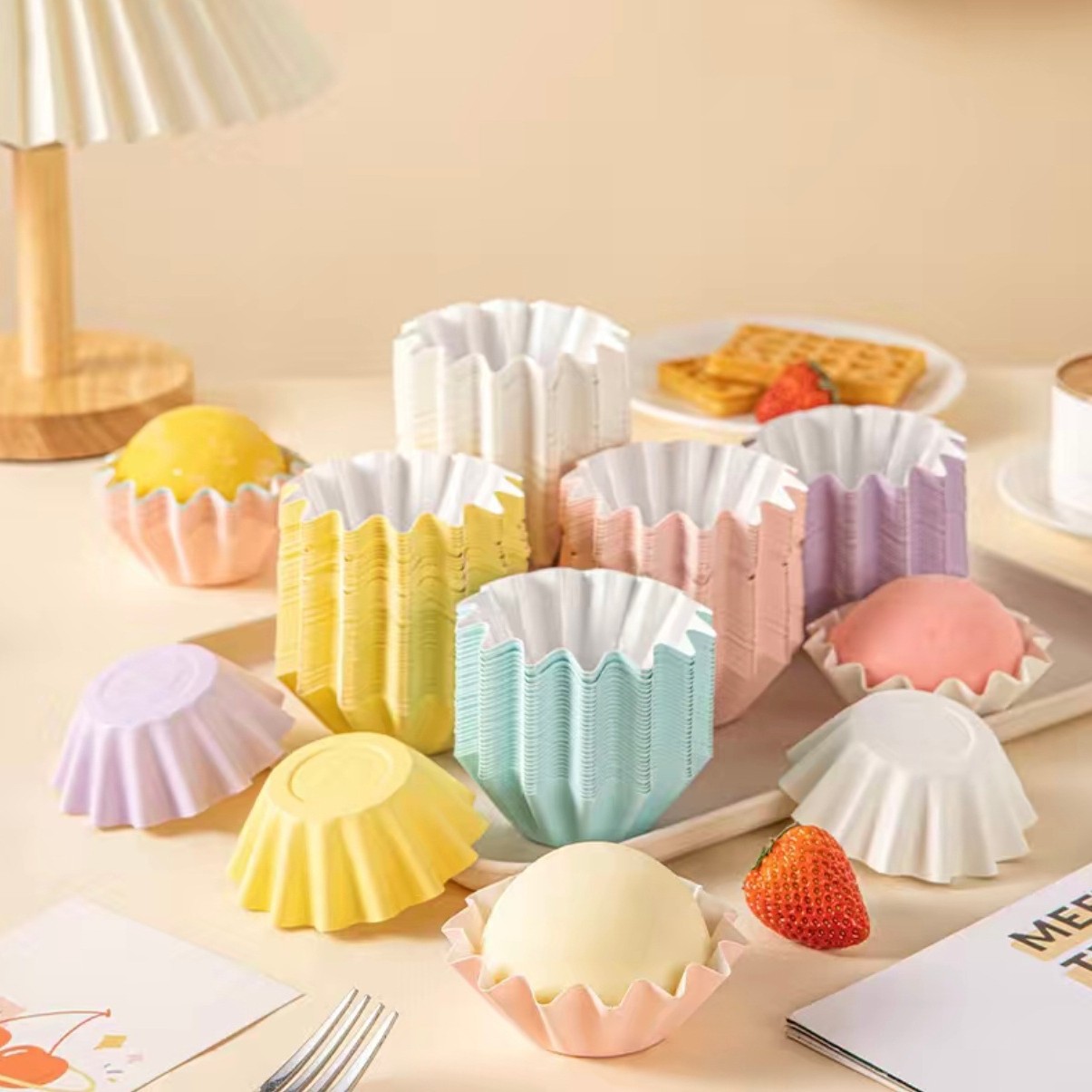 Oven Mold Base Paper Cup Baking Small Cake Egg Yolk Crispy Snow Mei Niang Glutinous Rice Cookie Cookie Paper Pad Paper