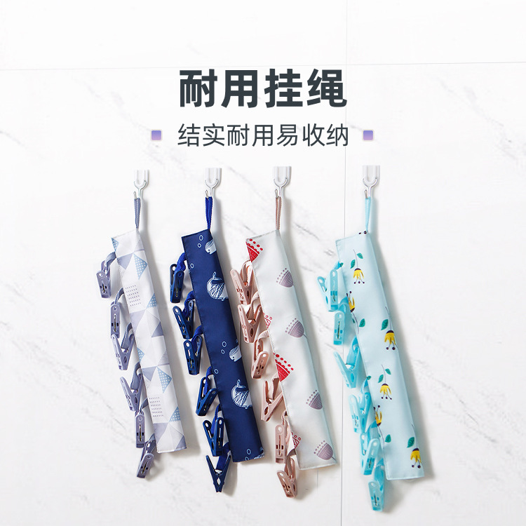 Creative Portable Fabric Clothes Hanger for Business Travel Foldable Clothes Hanger Bathroom Foldable Hanger Clothes Holder