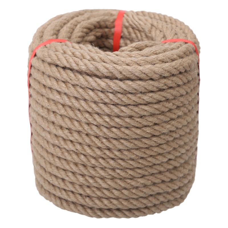 Jute rope thick binding rope cat climbing decoration handmade DIY braided rope fine twine tug of war rope factory wholesale