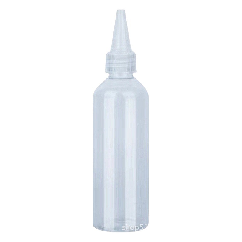30 50 100ml Plastic Bottle Transparent Pointed Nose Bottle Squeeze Liquid Bottle Emulsion Pigment Tone Bottle Sub Pack