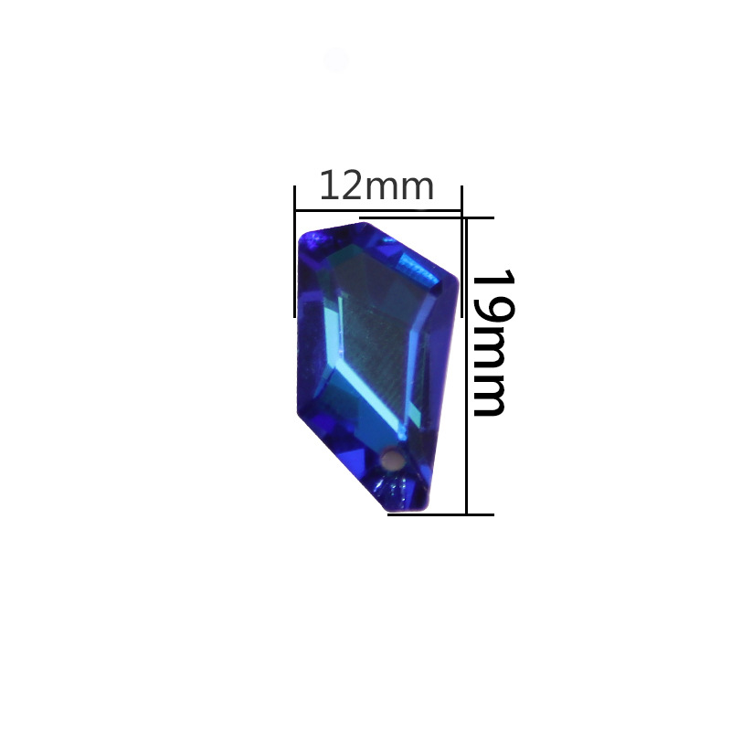 Picture of Factory wholesale diamond orthorhombic stone single hole crystal pendant DIY necklace earrings bracelet jewelry accessories