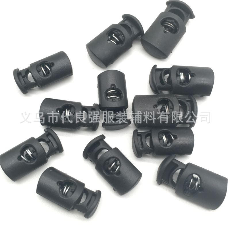Picture of Factory stock supply plastic spring buckle environmental protection single hole adjustment button pocket rope buckle elastic buckle