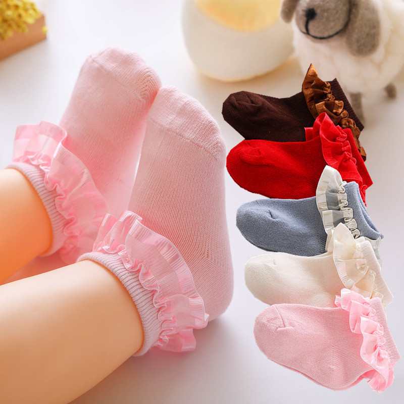 Baby Socks Spring & Fall Kidsren's Lace Socks Baby Socks Lace Princess Socks Festive Full Moon Socks for Small and Medium-Sized Kidsren
