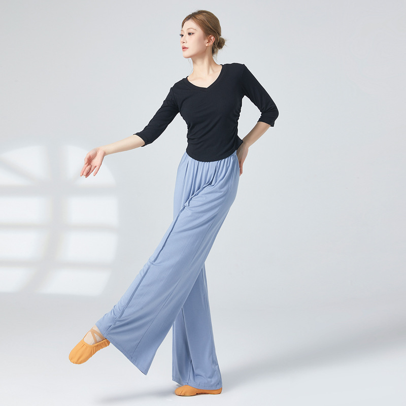 Picture of Dance Suit Top Women's V-neck Slim Look Classical Dance Suit Modern Dance National New Style Clothing Adult Dance Practice Suit