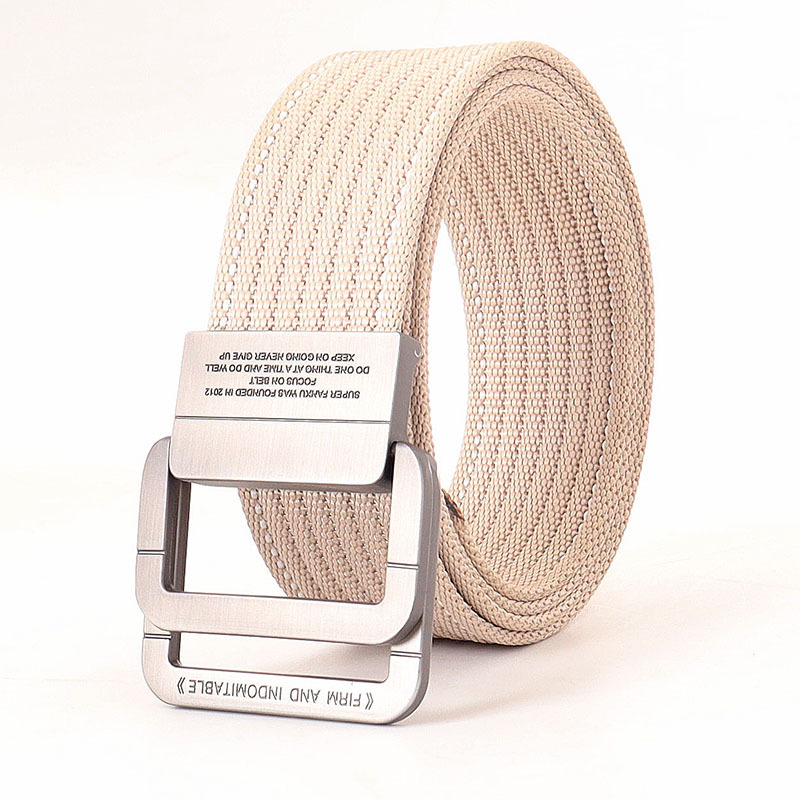 Picture of Alloy double loop buckle belt men's Korean woven nylon tactical sports outdoor pants belt canvas wholesale men's