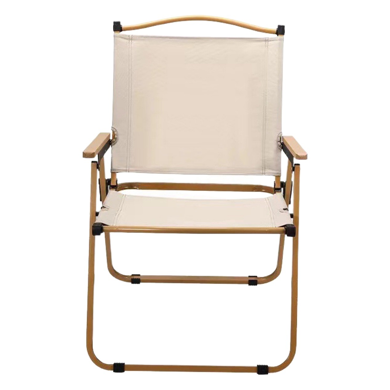 Outdoor Kermit Chair Yellow Tube Khaki Steel Tube Dropshipping Camping Style Folding Chair Outdoor Folding Chair