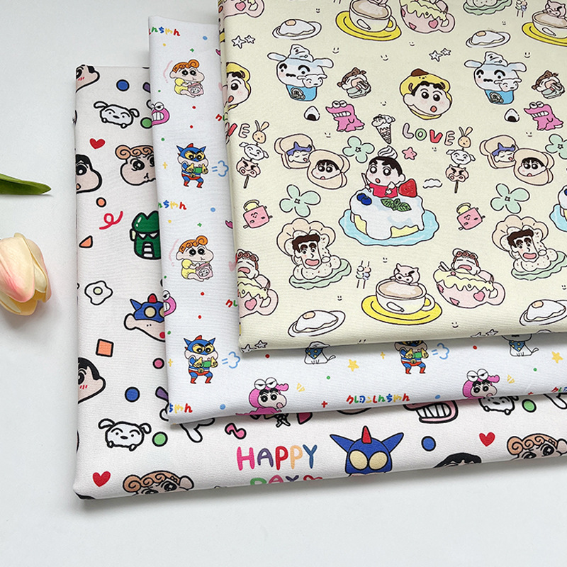 Crayon Shin-Chan All-Cotton Canvas 1.5m Panels Width 1.0m Price Bag Jacket Vest Handmade DIY Fabric