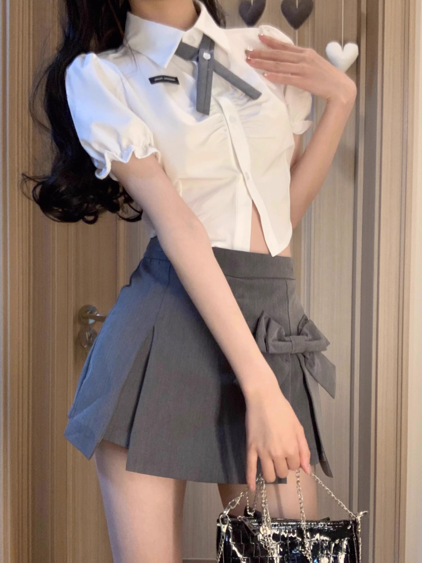 Pure Desire Sexy Hot Girl Skirt Spring and Summer New Split A- Line Hip Skirt Design Fashion Short Skirt