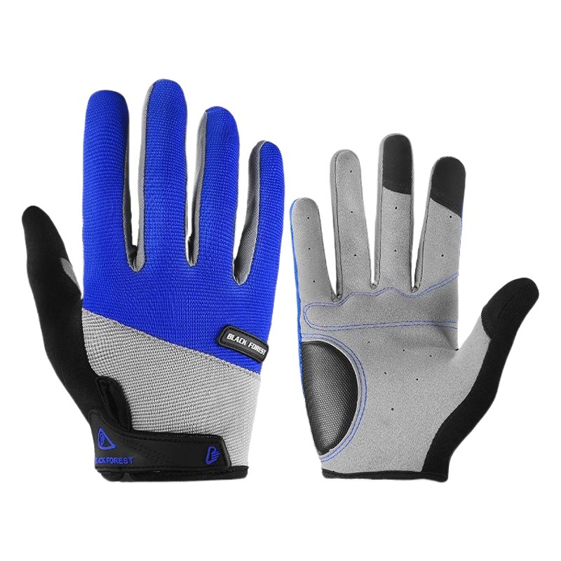 Outdoor Sports Wear-Resistant Microfiber Anti-Cocoon Decompression Bicycle Anti-Slip Fitness Touch Screen Full-Finger Cycling Gloves Wholesale