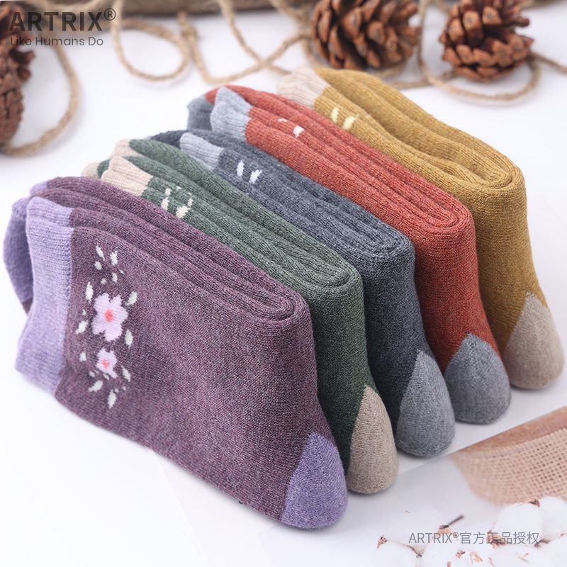 Elderly women's socks middle-aged grandma mother thickened winter warm towel socks Terry socks elderly Terry socks