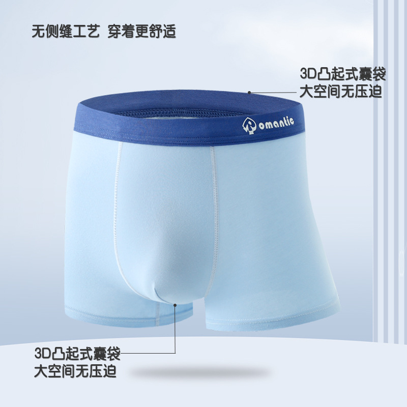 Picture of Youth underwear boys development period students junior high school students older children cotton boxer shorts development period plus size
