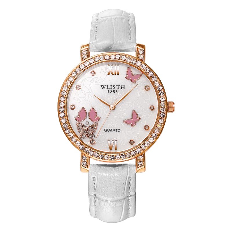 WALIS Women's Watch Fashion Business Korean Style Temperament Women's Watch Luxury Diamond Quartz Watch Female Student Watch