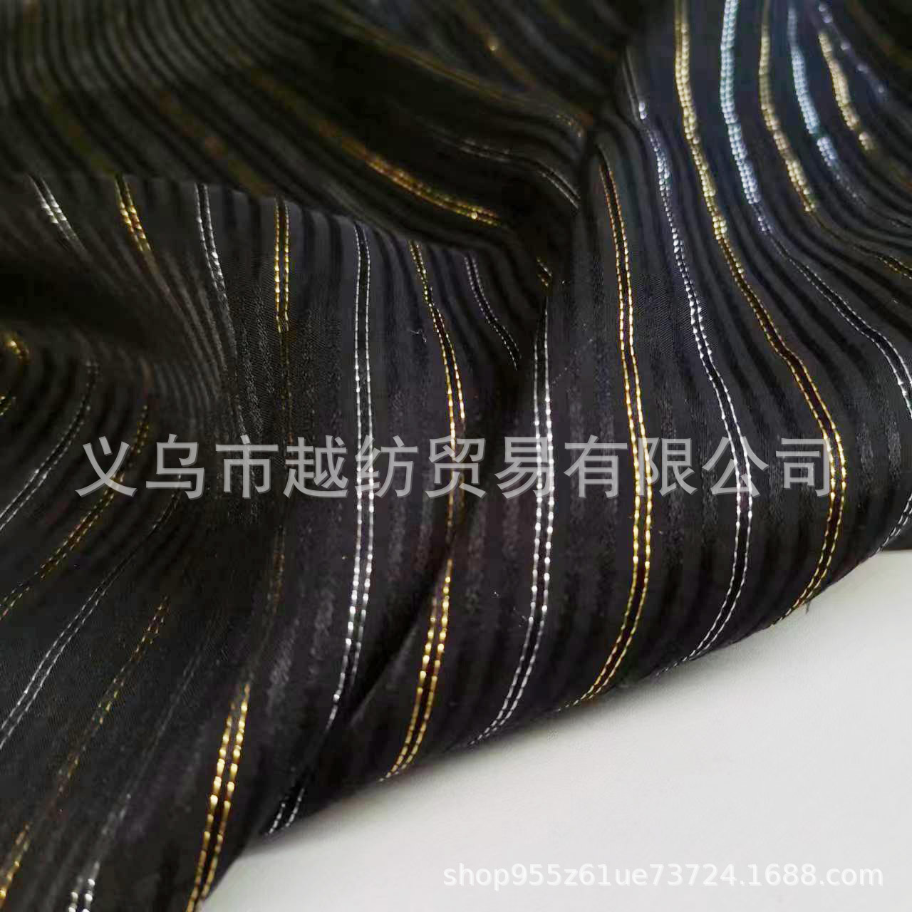 Picture of Gold and Silver Thread Silk Satin Thread Fabric Mulberry Silk Clothing Narrow Fabric