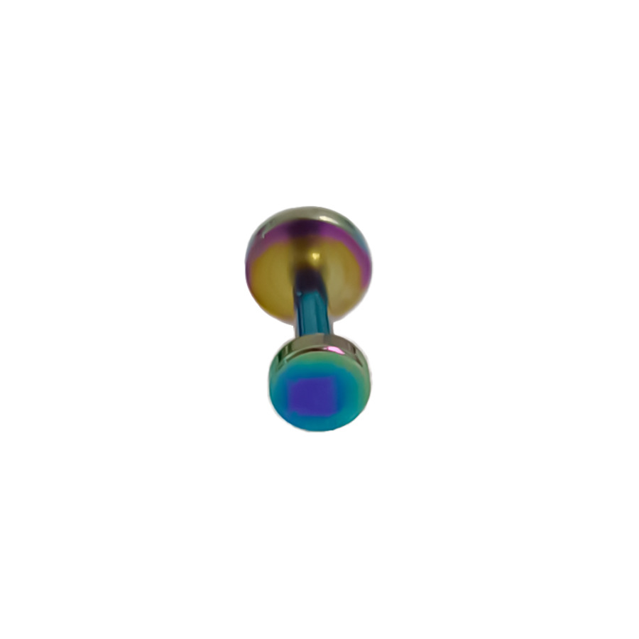 Picture of 2024 new 100% 316L stainless steel hollow moon star geometric figure lip nail ear bone nail 18K gold plated