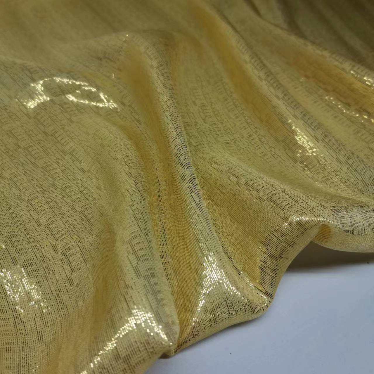 8mm Silk Cotton Woven Gold Shirt Skirt Fabric
