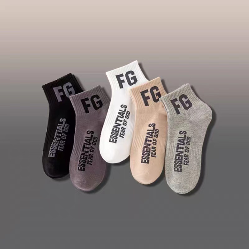 Trendy brand FOG spring and summer breathable comfortable sports Tube Men's trendy ins women's socks low-top skateboard cotton socks