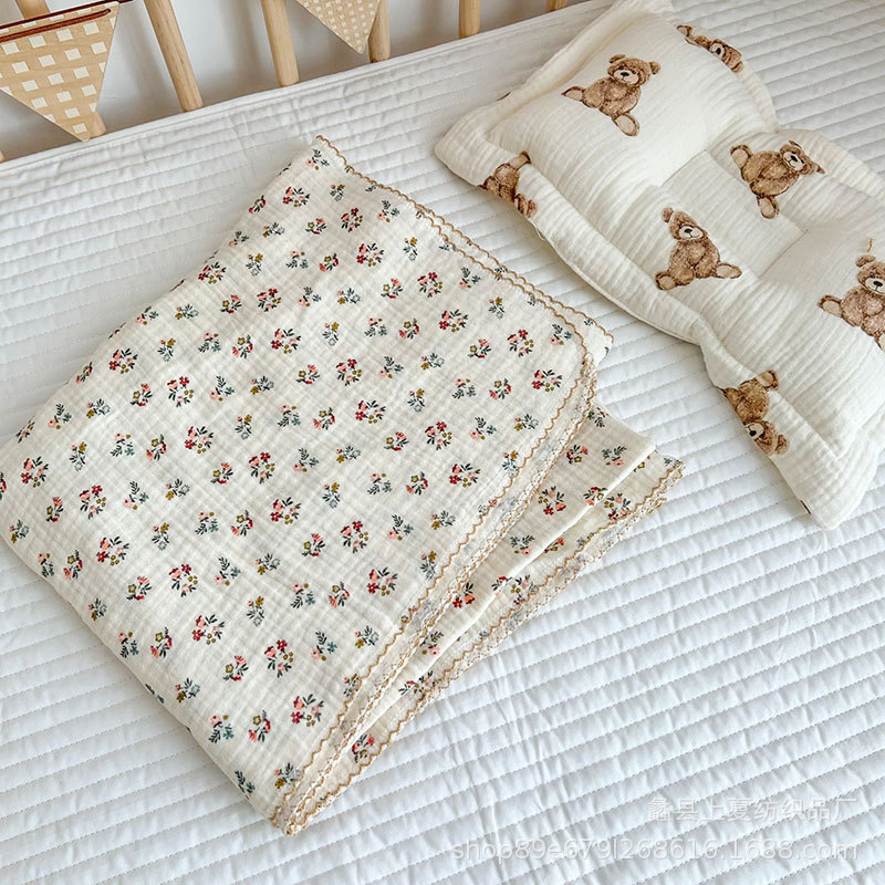Picture of Baby's 2-layer Summer Thin Cotton Candy Quilt Baby's Air-conditioning Quilt Gauze Soft Summer Blanket Children's Towel Quilt