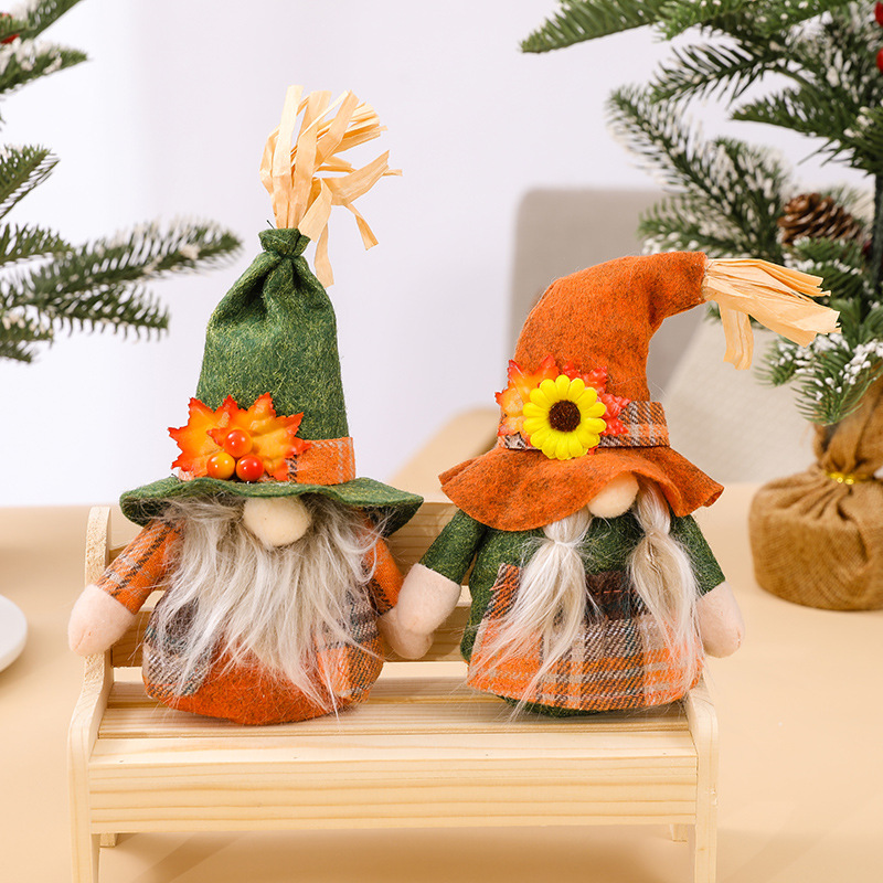 Cross Border Christmas Decorations Faceless Old Man Doll Pendant Doll Small Harvest Doll Gift Standing Doll