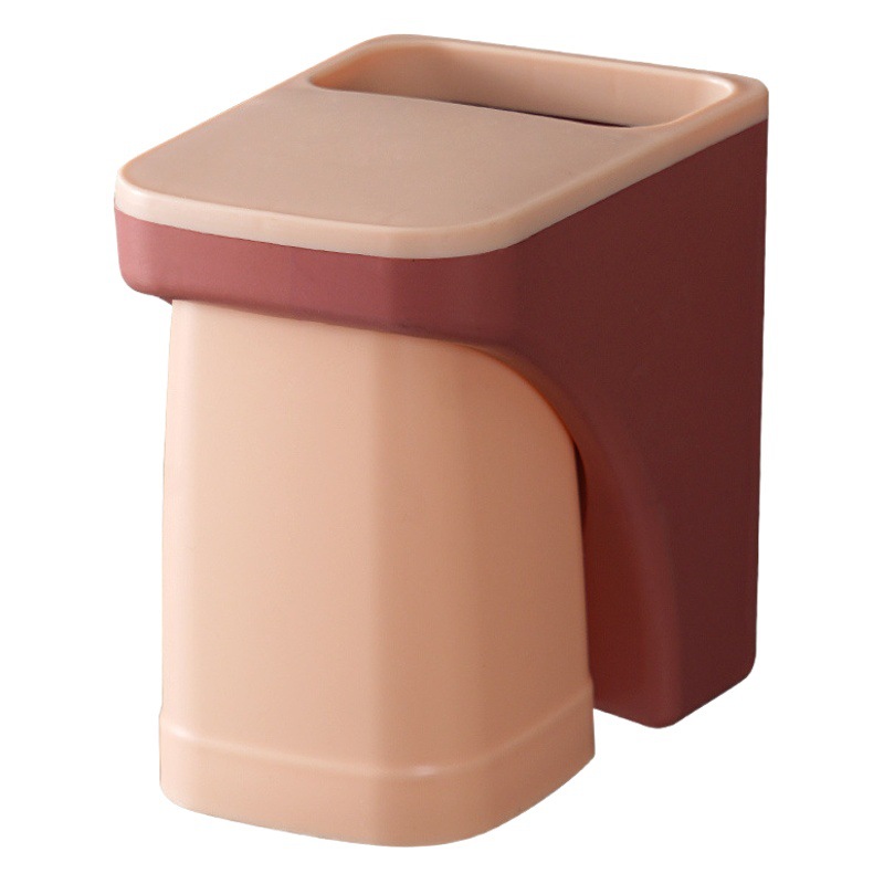 Toothbrush Holder Magnetic Wall Hanging Punch-free Seamless Mouthwash Cup Set Couple's Household Bathroom Storage Rack