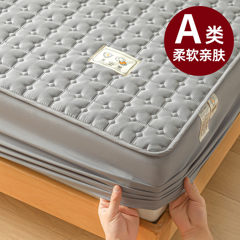 Picture of Waterproof urine-proof bed hat single piece thickened Simmons mattress protector all-inclusive bedspread 2024 new all-season universal