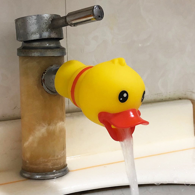 Picture of Cartoon children's hand washing extender splash-proof water guide sink baby hand washing aid faucet extension hand washing device