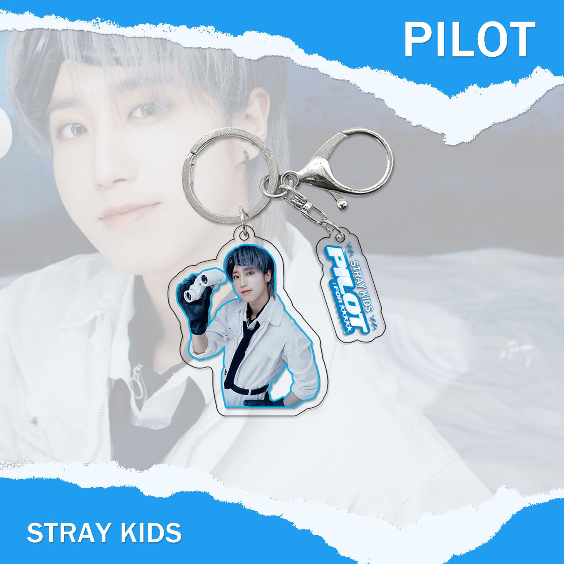 Picture of Stray Kids New Album (5-STAR) keychain Li Longfu peripheral acrylic pendant 2-piece set