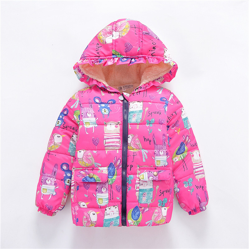 Picture of Foreign trade children's clothing 2020 new graffiti boys and girls small cotton-padded baby children plus velvet padded coat