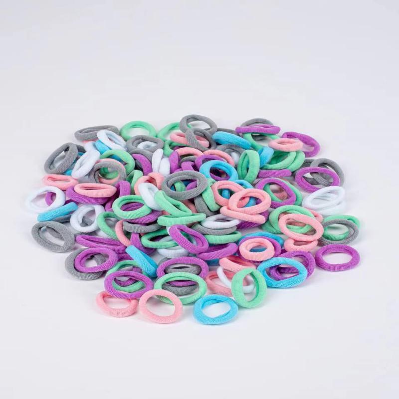Picture of South Korea small size hair band baby towel ring does not hurt hair rubber band Girl's colorful cute hair tie children's hair accessories