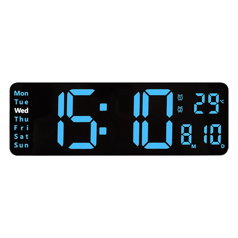 13inch Simple Wall-Mounted Dual-Use Living Room Clock with Large Font, Electronic Clock with Multiple Alarm Settings, Multifunctional Clock New 6629