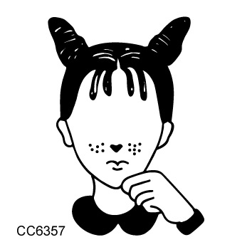 Picture of Cross-border supply waterproof dark tattoo stickers bad girl tattoo stickers fun hand-painted lines black and white tattoo
