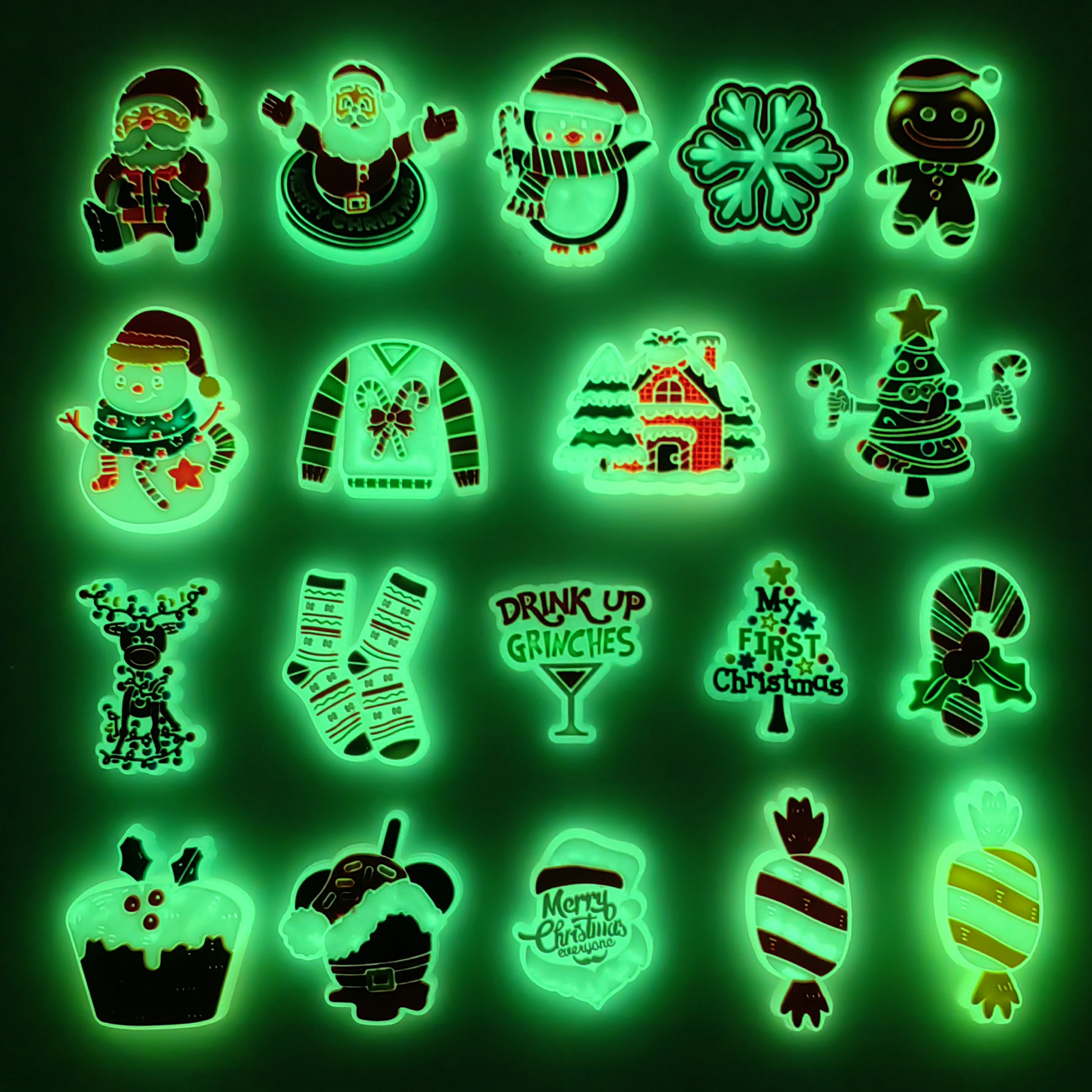 suit Luminous Christmas Series Hole Shoes Shoes Flower Shoe Buckle Detachable Decorative Buckle croc