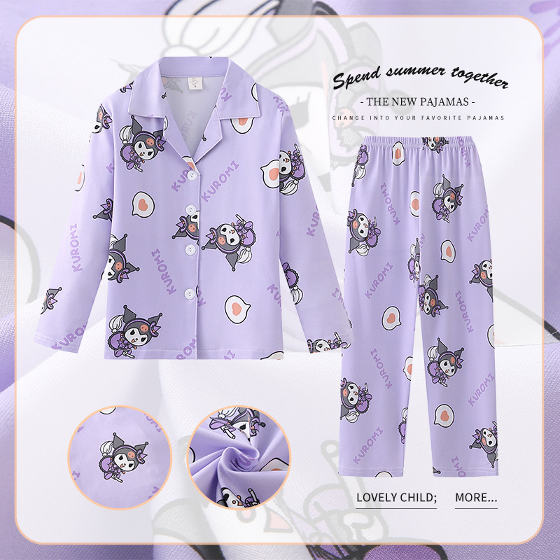 Picture of South Korea children's clothing spring and autumn children's home clothing suit summer long sleeve pajamas women's casual home clothing women's children's clothing wholesale