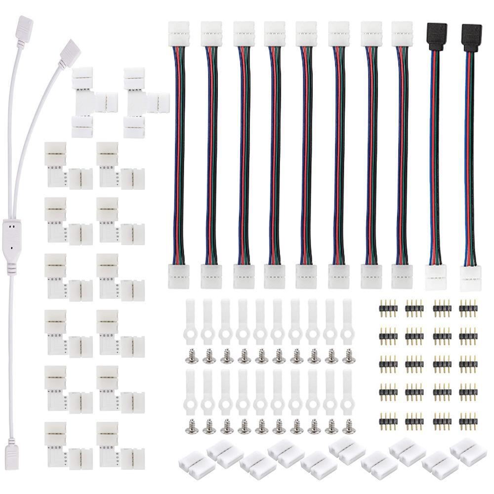 Cross-border hot sale 5050RGB bare board LED light bar solder-free connector fixed clip cable accessories suit