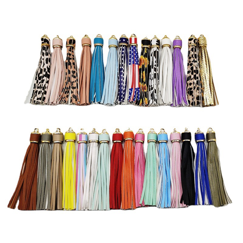 Leather Tassel Bag Charm Pu Tassel Tassel Keychain Accessories Leather Tassel Keychain Tassel Buckle