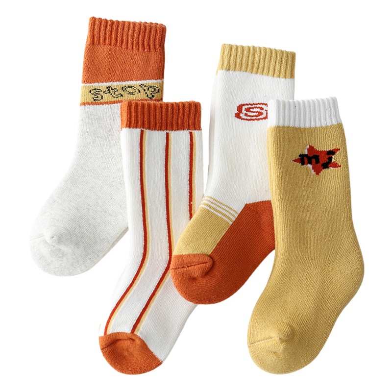 Mu Mo Mo Mo Winter Thickened Boys Socks Cotton terry Baby Socks Cartoon Children's Socks Wholesale