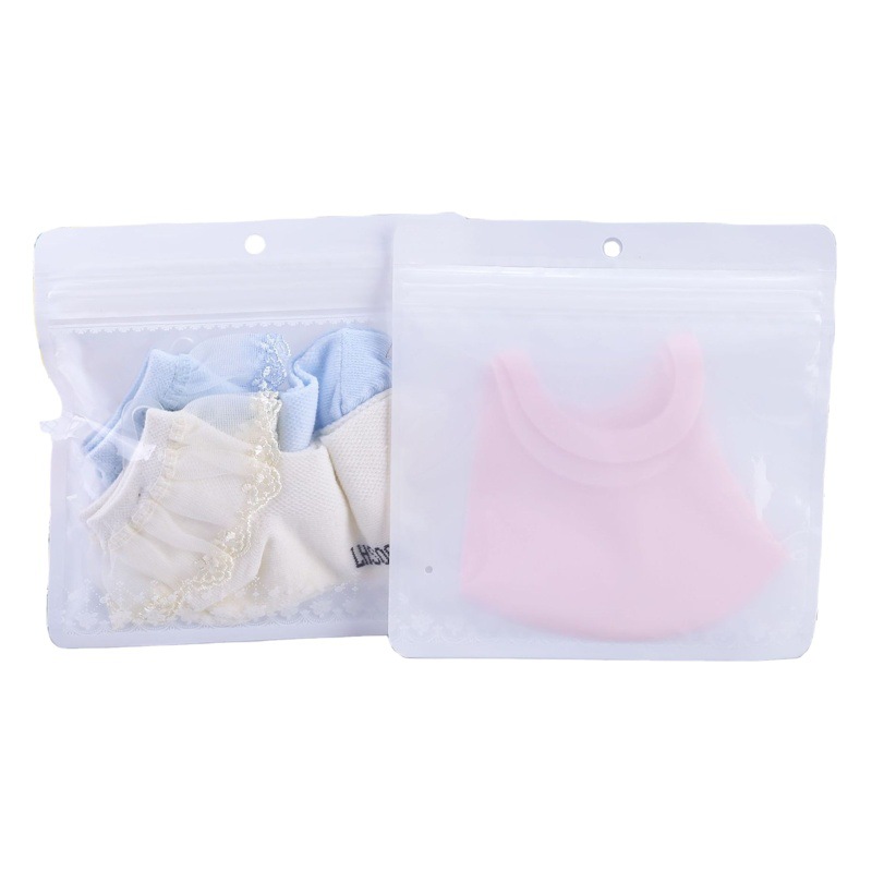 White transparent lace plastic packaging bag leggings self-sealing bag socks packaging bag wholesale horizontal small